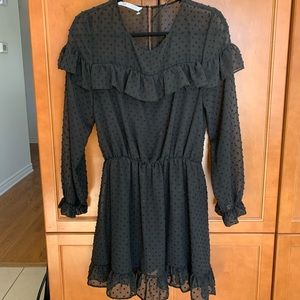 zara black mini dress